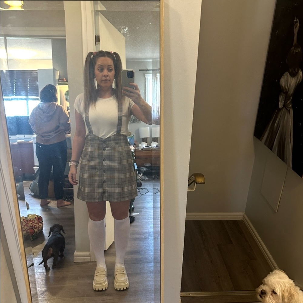 Forever 21 Gray Plaid Mini Skirt